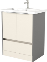 Мебель для ванной Дабер 017 Andrea Elen 80 / Т17.8А.0.19Б (бежевый/серый/ручка белая) - 