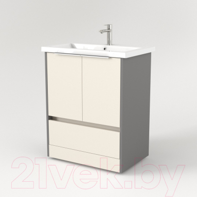 Мебель для ванной Дабер 017 Andrea Elen 80 / Т17.8А.0.19Б (бежевый/серый/ручка белая)