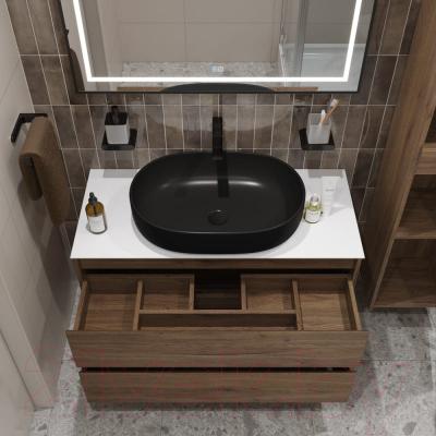 Тумба с умывальником BelBagno Kraft 100 / KRAFT100RT-KEPBO-1084-H301-SET