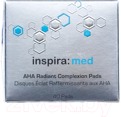 Пэд для лица Inspira AHA Radiant Complexion Pads Для обновления и сияния кожи (40шт)