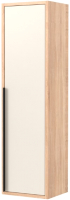 Шкаф-полупенал для ванной Дабер 015 / СТ15.0.0.18Ч (бежевый/дуб/ручка черная) - 