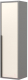 Шкаф-полупенал для ванной Дабер 015 / СТ15.0.0.19Ч (бежевый/серый/ручка черная) - 