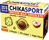 Протеиновый шоколад Chikalab Молочный/фундук (4x100г) - 