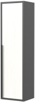Шкаф-полупенал для ванной Дабер 015 / СТ15.0.0.20Ч (белый древесный/серый/ручка черная) - 