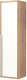 Шкаф-полупенал для ванной Дабер 015 / СТ15.0.0.21Б (дуб галифакс/белый/ручка белая) - 