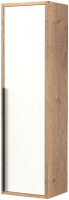Шкаф-полупенал для ванной Дабер 015 / СТ15.0.0.21Ч (дуб галифакс/белый/ручка черная) - 
