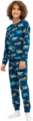 Пижама детская Mark Formelle 563311 (р.110-56, машинки на синем)