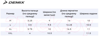 Перчатки для фитнеса Demix 9HWZGMROJK / 118833-99 (XL, черный)