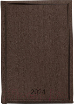 Ежедневник InFolio Wood 2024 / AZ2617 (темно-коричневый)