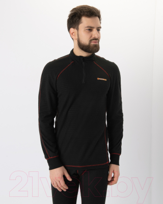 Комплект термобелья Huntsman Thermoline ZIP Фактурный флис (XL/182, черный)