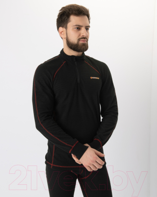 Комплект термобелья Huntsman Thermoline ZIP Фактурный флис (XL/182, черный)