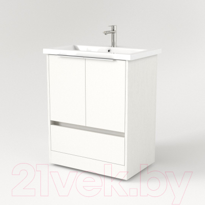 Мебель для ванной Дабер 017 Andrea Elen 80 / Т17.8А.0.5Б (белый древесный/ручка белая)