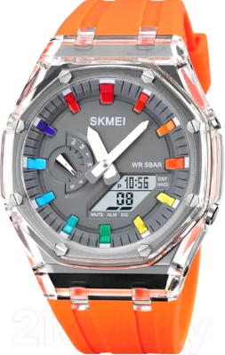 Часы наручные унисекс Skmei 2100 (оранжевый)