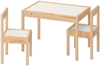 Комплект мебели с детским столом Ikea Латт 501.784.11 (белый) - 
