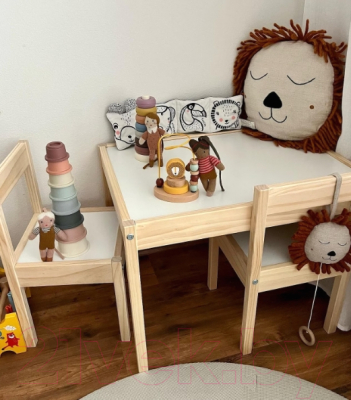 Комплект мебели с детским столом Ikea Латт 501.784.11 (белый)