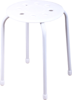 Табурет Ника С пластмассовым сиденьем / ТП01 (белый) - 