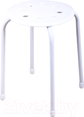 Табурет Ника С пластмассовым сиденьем / ТП01 (белый)
