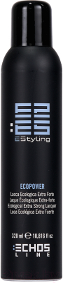 Лак для укладки волос Echos Line E-Styling Ecopower Extra Strong экстрасильной фиксации (320мл)