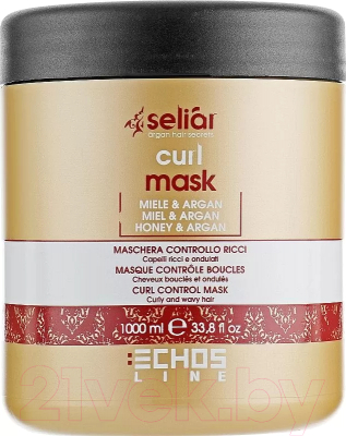 Маска для волос Echos Line Seliar Curl мед и масло аргании для вьющихся волос (1л)