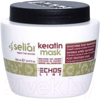 Маска для волос Echos Line Seliar Keratin восстанавливающая с маслом аргании и кератином (500мл)
