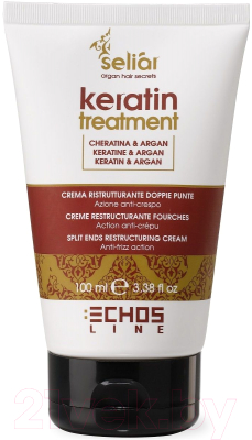 Крем для волос Echos Line Seliar Keratin Treatment против секущихся кончиков (100мл)