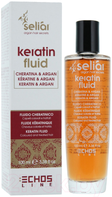 Флюид для волос Echos Line Seliar Keratin Fluid восстанавл. с маслом аргании и кератином (100мл)