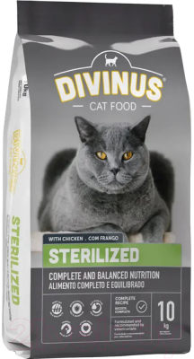 Сухой корм для кошек Divinus Cat Sterelized (10кг)