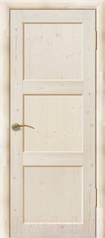 Дверной блок Wood Goods ДГФ-3Ф комплект 60x200 (неокрашенный массив хвои)
