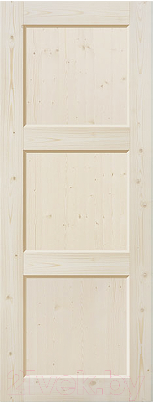 Дверной блок Wood Goods ДГФ-3Ф комплект 60x200 (неокрашенный массив хвои) — фото 2