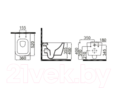 Унитаз подвесной с инсталляцией Idevit Halley 152.4.501.8088+152.7.322.088+SETK3204-2616-001-1-1