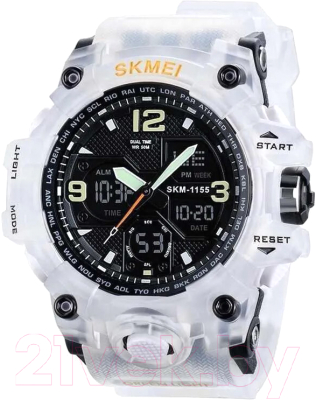 Часы наручные мужские Skmei 1155 (белый/прозрачный)