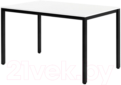 Обеденный стол Millwood Сеул Л 120x70x75 (белый/металл черный)