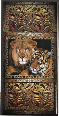 

Набор настольных игр, Лев и тигр. Нарды с полем для игры в шашки / 7559144