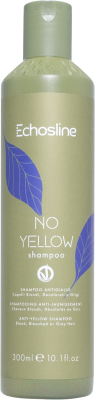 Оттеночный шампунь для волос Echos Line No Yellow антижелтый для светлых обесцвеченных и седых волос (300мл)