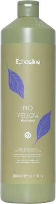Оттеночный шампунь для волос Echos Line No Yellow антижелтый для светлых обесцвеченных и седых волос (1л)