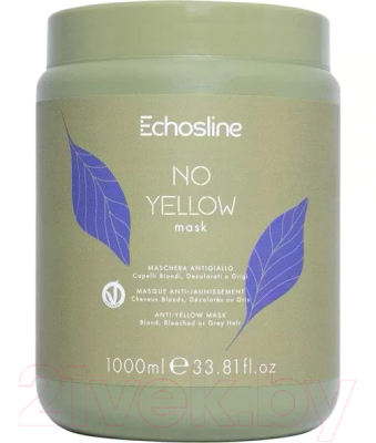 Тонирующая маска для волос Echos Line No Yellow антижелтая для светлых, обесцвеченных или седых волос (1л)