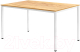 Обеденный стол Millwood Сеул Л 130x80x75 (дуб золотой Craft/металл белый) - 