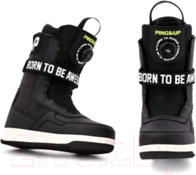 Ботинки для сноуборда PING&UP Born To Be Black Tgf (р-р 36, черный) — фото 2