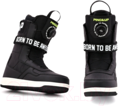Ботинки для сноуборда PING&UP Born To Be Black Tgf (р-р 36, черный)