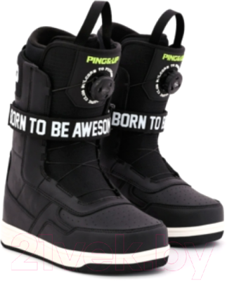 Ботинки для сноуборда PING&UP Born To Be Black Tgf (р-р 36, черный)