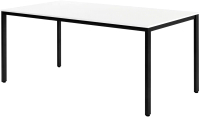 Обеденный стол Millwood Сеул Л 160x80x75 (белый/металл черный) - 