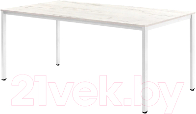 Обеденный стол Millwood Сеул Л 160x80x75 (дуб белый Craft/металл белый)