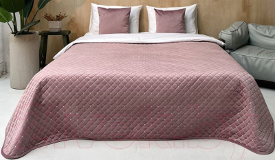 Набор текстиля для спальни Pasionaria Бархат+ 230x240 с наволочками (розовый)