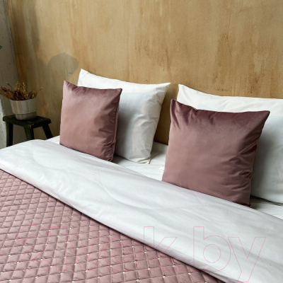 Набор текстиля для спальни Pasionaria Бархат+ 230x240 с наволочками (розовый)