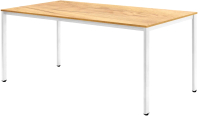 Обеденный стол Millwood Сеул Л 160x80x75 (дуб золотой Craft/металл белый) - 