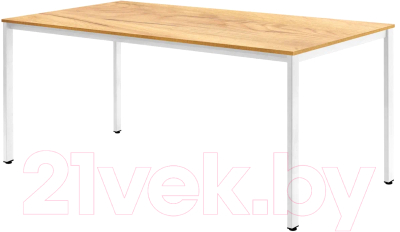 Обеденный стол Millwood Сеул Л 160x80x75 (дуб золотой Craft/металл белый)