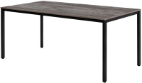 Обеденный стол Millwood Сеул Л 160x80x75 (сосна пасадена/металл черный) - 