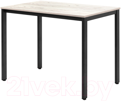 Обеденный стол Millwood Сеул Л 100x60x75 (дуб белый Craft/металл черный)