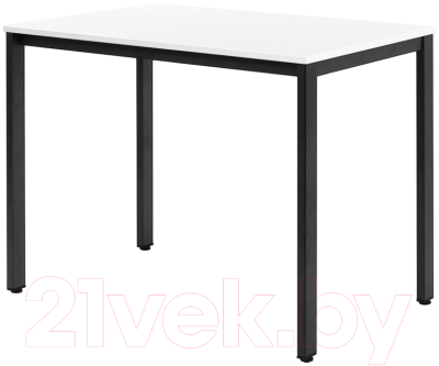 Обеденный стол Millwood Сеул Л 100x60x75 (белый/металл черный)