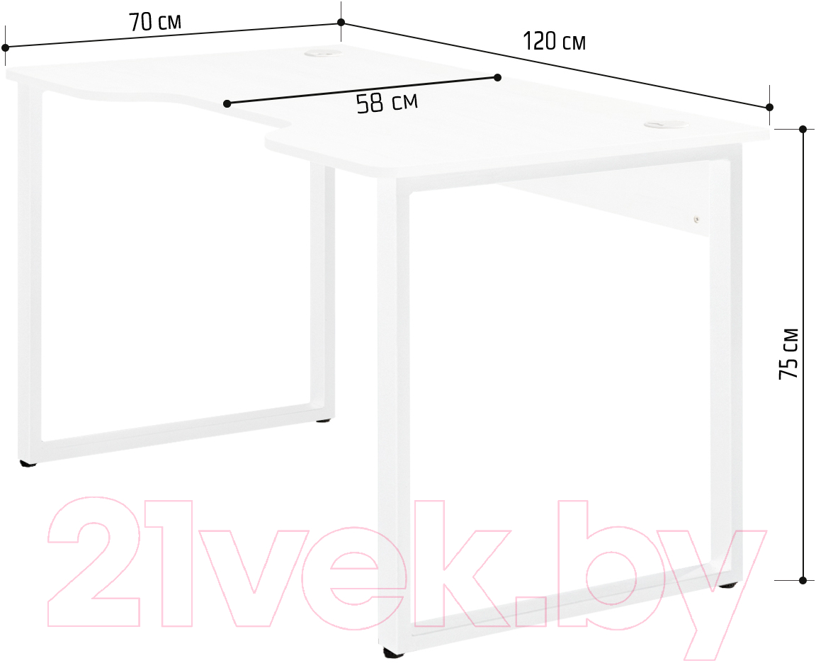 Геймерский стол Millwood Лофт Гонконг ДТ-3 120x70x75